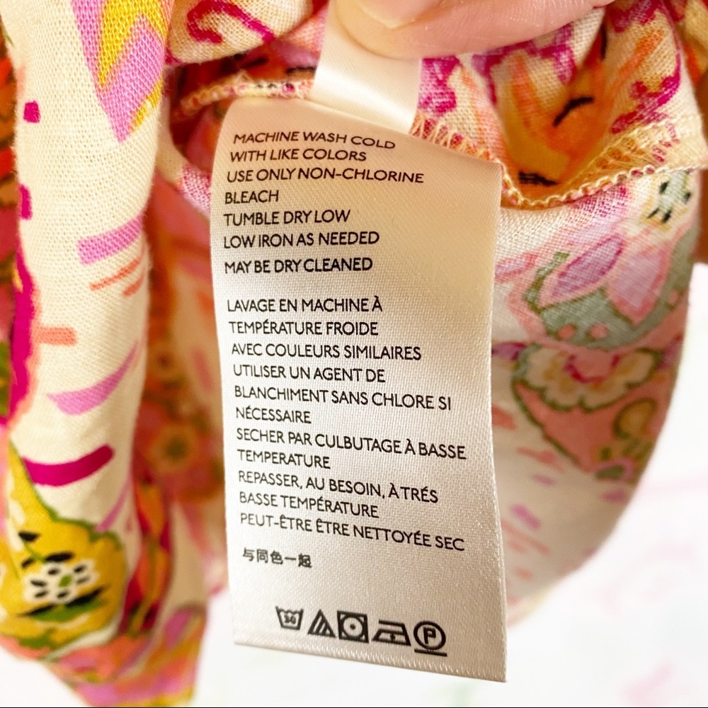 NEW Free People Summer In Tulum Pink Combo Tunic Floral Summer Sleeveless Top XS - Picture 10 of 12